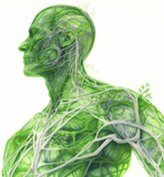 Sketch of a green man representing CBD dosage