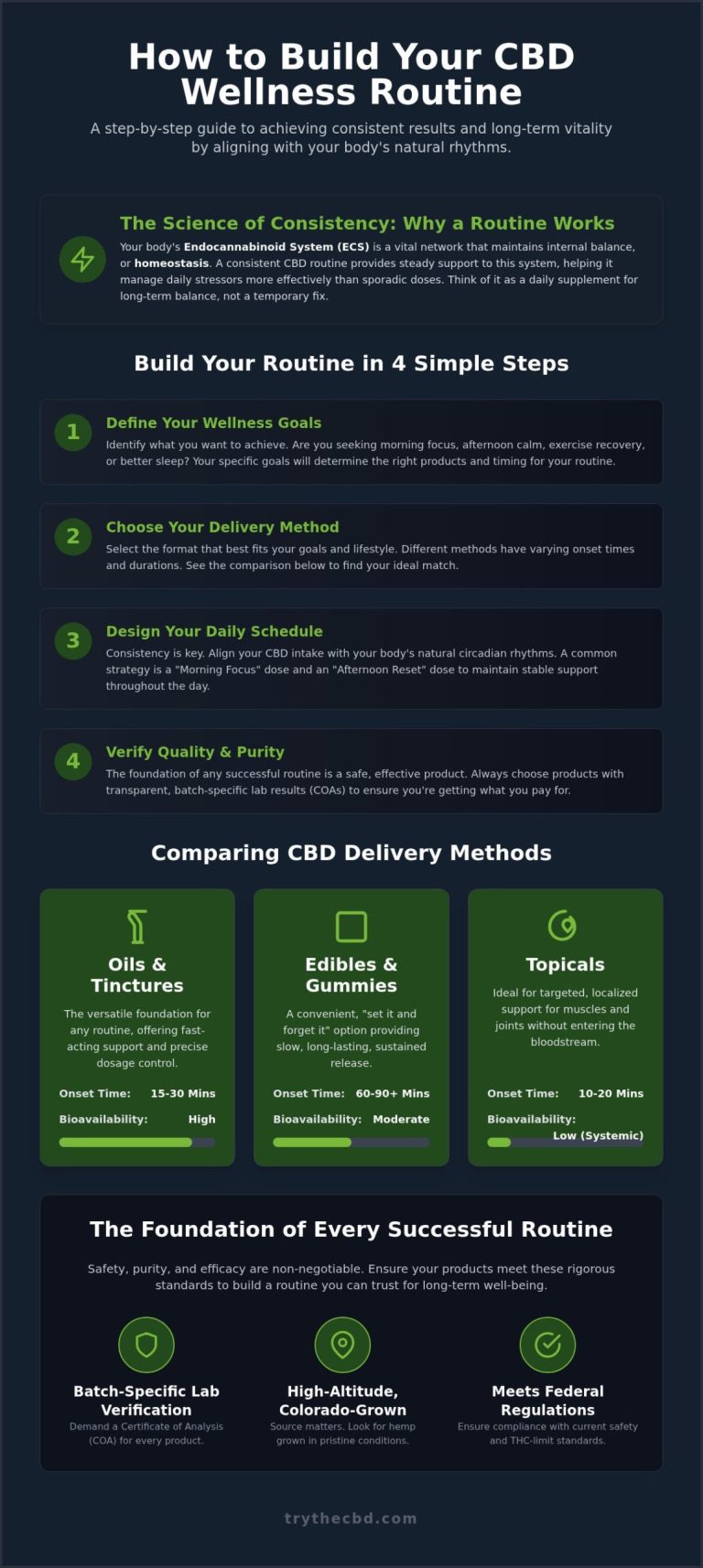 How to Create a CBD Wellness Routine: A Comprehensive 2026 Guide